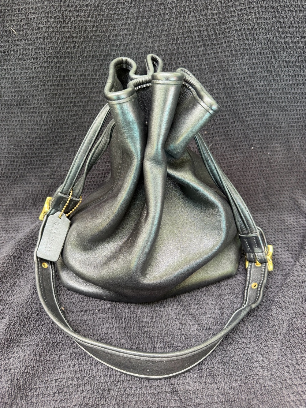 Vintage Coach Legacy Drawstring Bucket Bag